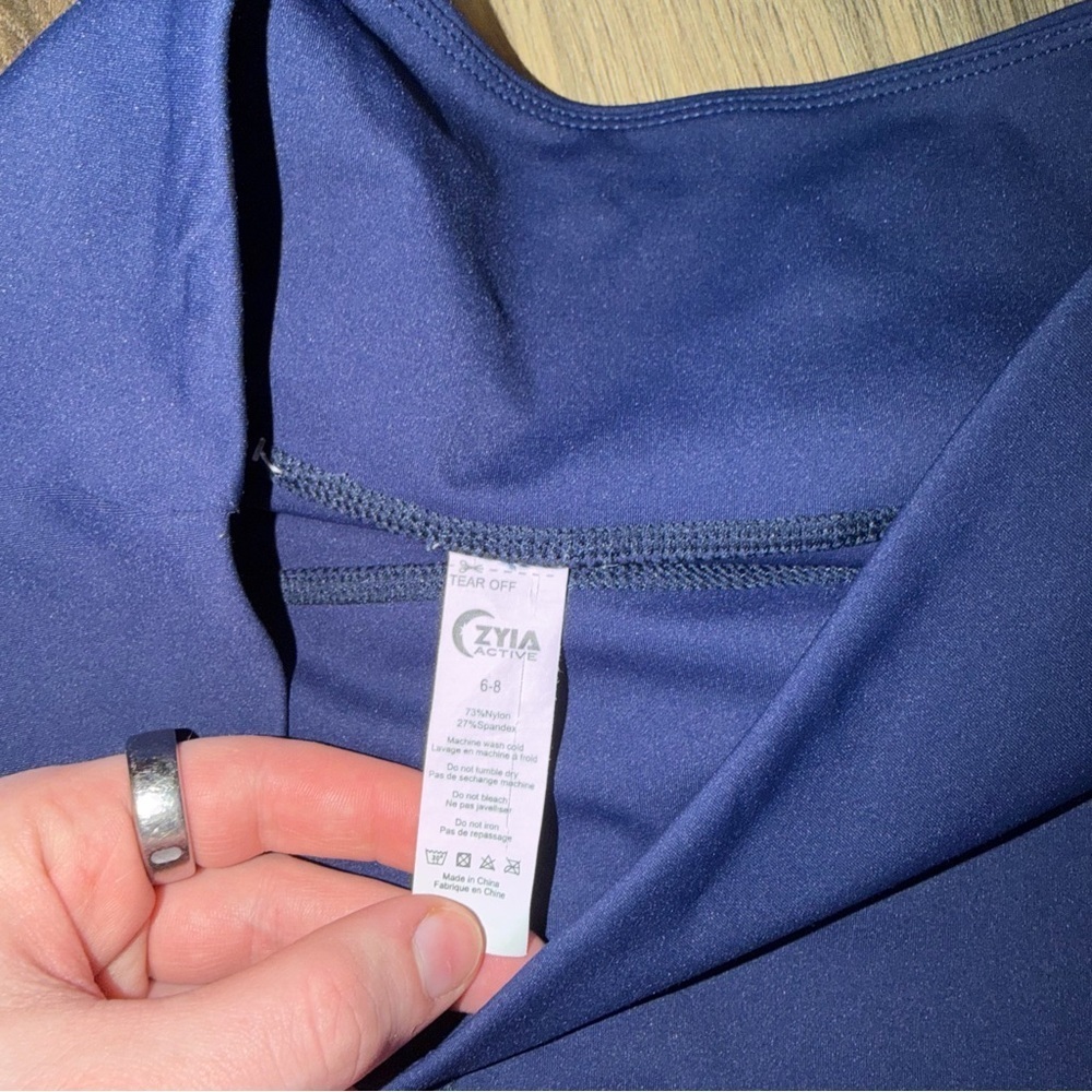 ZYIA Navy Shimmer Soft n Snug 7/8 Leggings - Picture 4 of 4